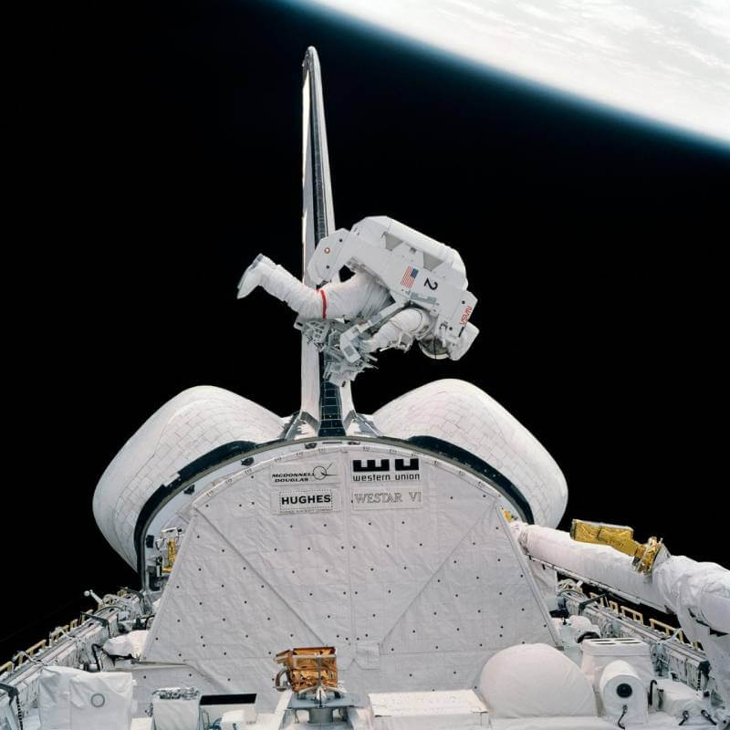 Astronaut using Manned Maneuvering Unit