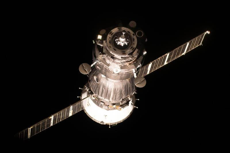 Spacecraft approaching the International Space Station