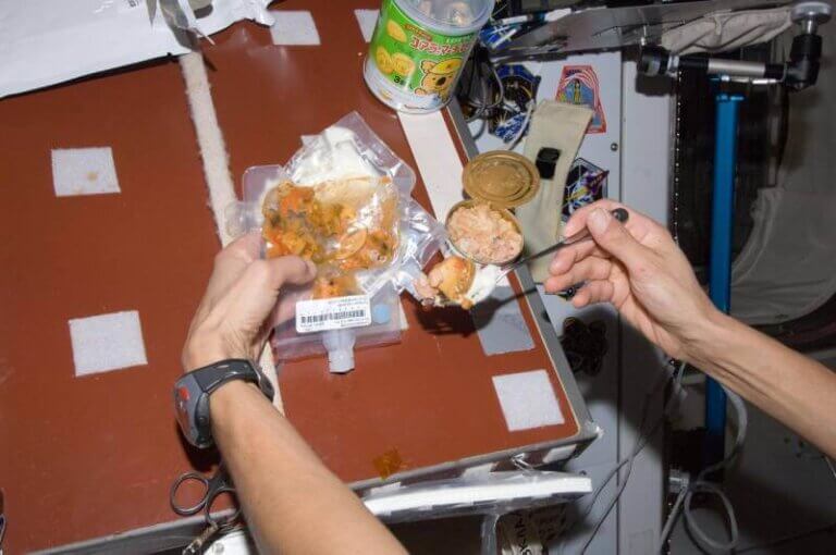 Various different foods astronauts eat in space