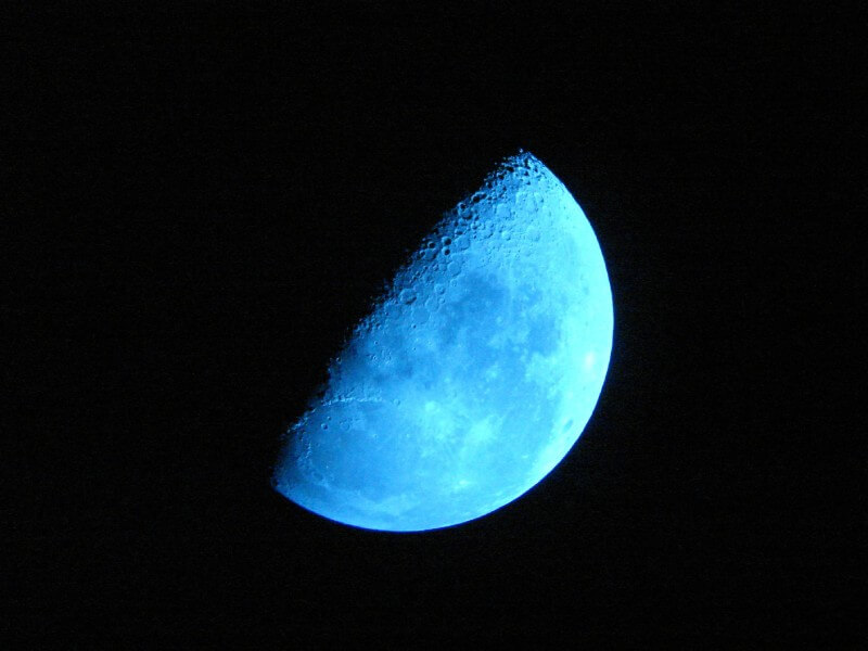 The Moon Having A Blue Color