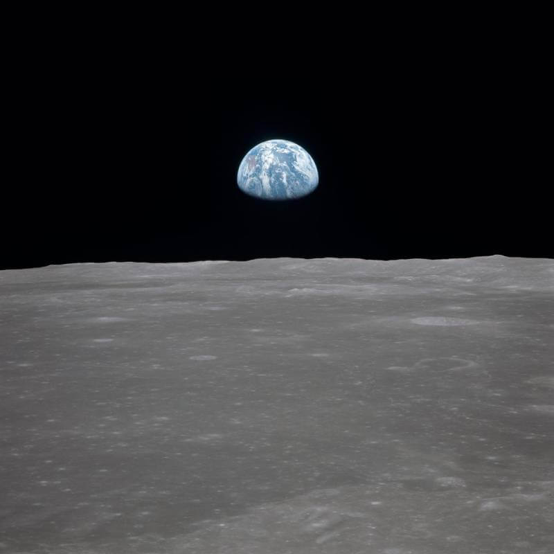 View of the Earth from The Moon