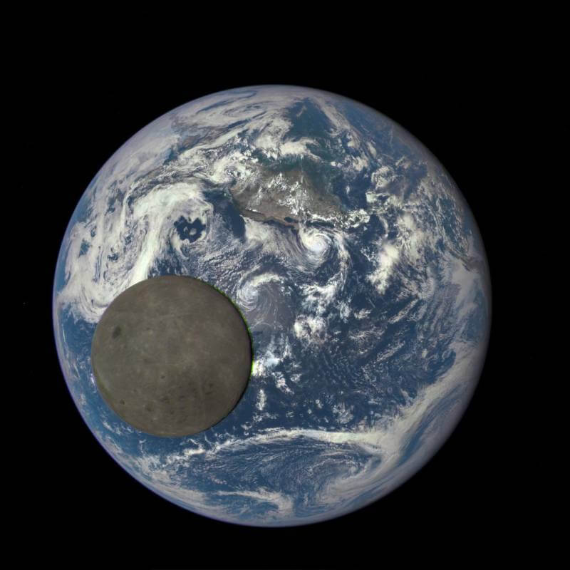 The Moon Rotating Around Earth