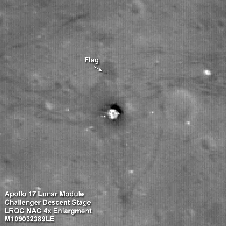 Lunar Reconnaissance Orbiter Flag Picture