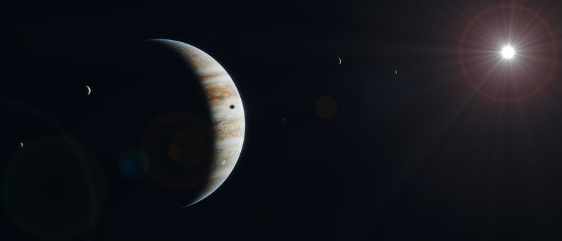 Sun reflecting Jupiter