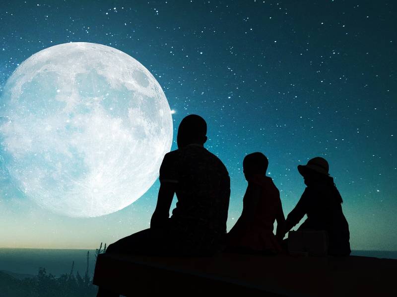 The Moon and Humans