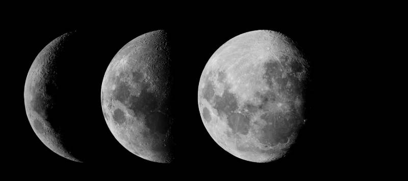 Three Different Moon Phases